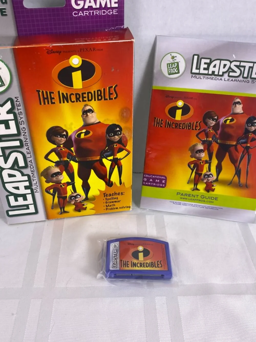 The Incredibles:‎ Leapster Educational Game, Box & Parent Guide